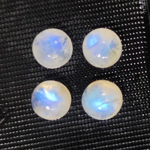 Rainbow moonstone, Calibrated Moonstone Cabs, Round Moonstone, Moonstone Gemstone, Flat back cabochon, Blue cabochon 5 MM To 11 MM All size