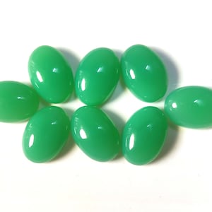 Chrysopras Chalcedon, Oval Form Edelstein, 5X3 MM bis 20x30 MM Kalibrierte Größe Lose Edelstein, Flache Rückseite Cabochon, Schmuckfassung Edelstein