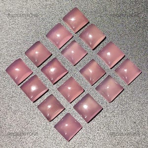 Real Cabochon Chalcedony Loose Cabochon Crystal/ Healing Chalcedony Cabs / Chalcedony Square Cabochon/ Pink Loose Gemstone
