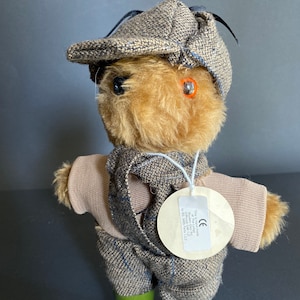 Vintage Sherlock Holmes Teddybär: Laura Grant Scottish Handgemachtes Spielzeug