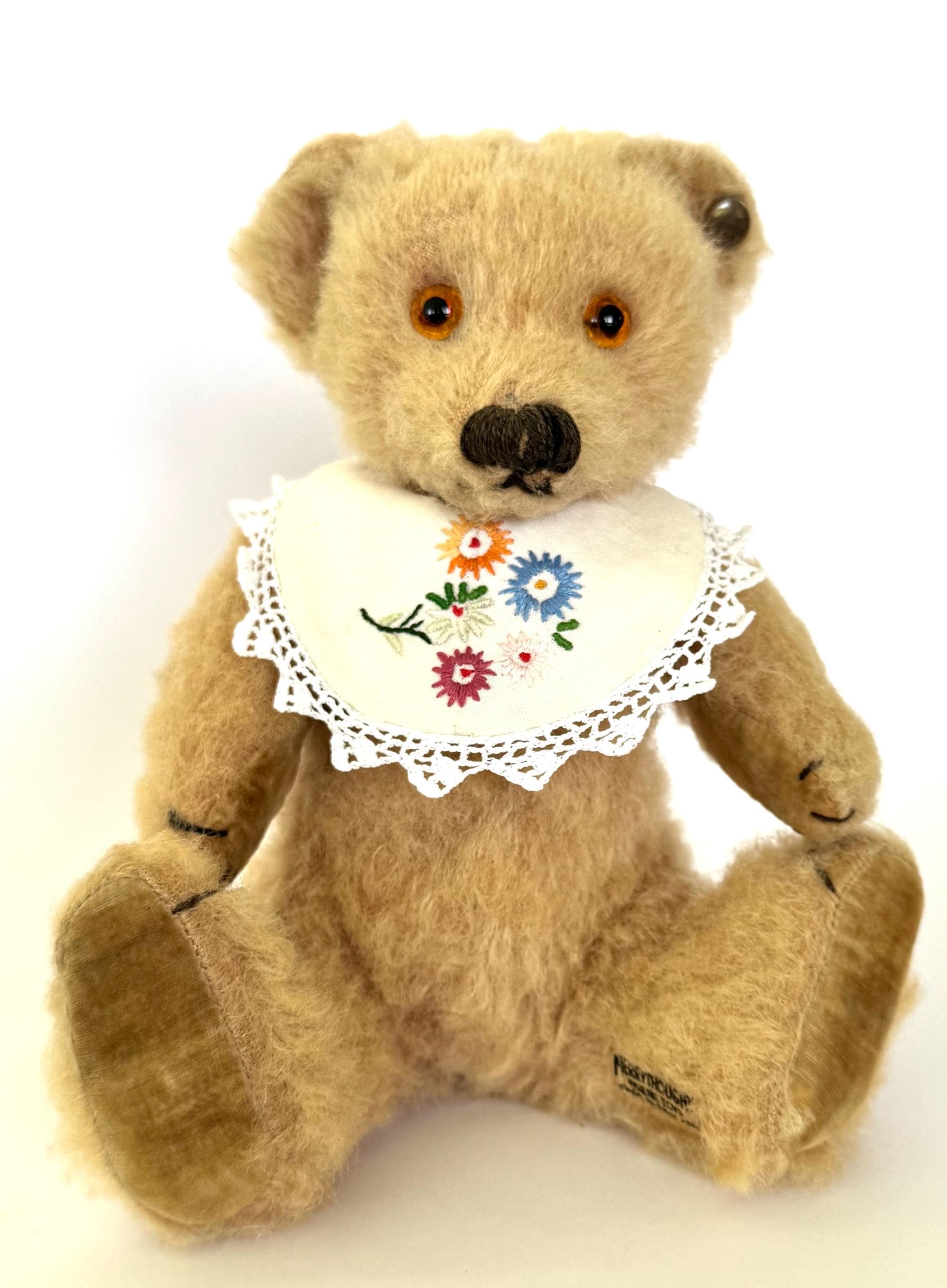 Antique 1930s Merrythought Bingie Bear: Mohair Teddy With Squeaker