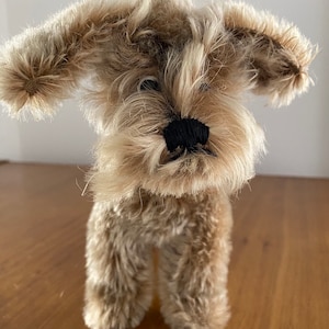 Vintage Steiff mohair Raudi Dachshund dog dated from 1950s-1960s, 17 cm mohair teddy dog no button