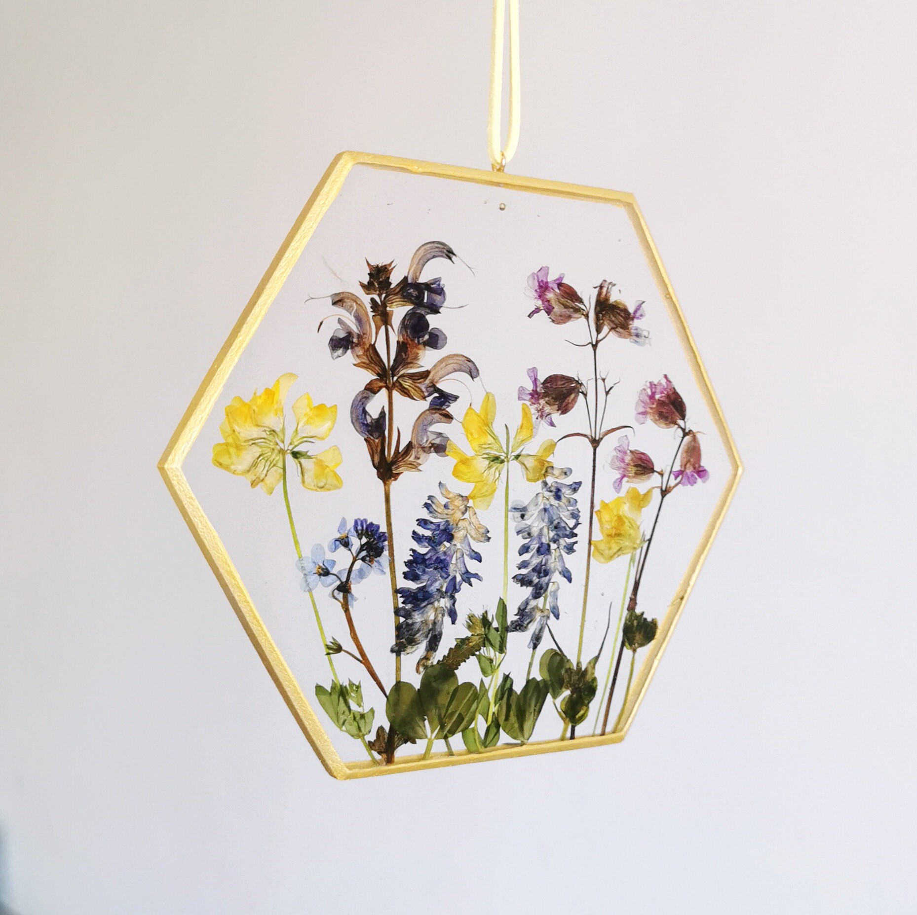 Resin Flower Art Resin Flower Wall Art Window Hanging Frame Etsy