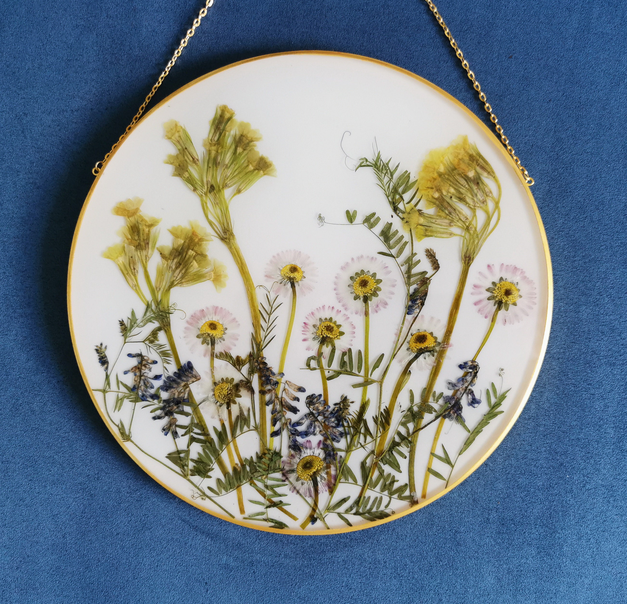 美品　ヴィンテージ　押し花　木製額　大きめ　落ち着いた色合いが素敵な　花　絵 きめこみ・洋花のシックアレンジ｜株式会社さくらほりきり
