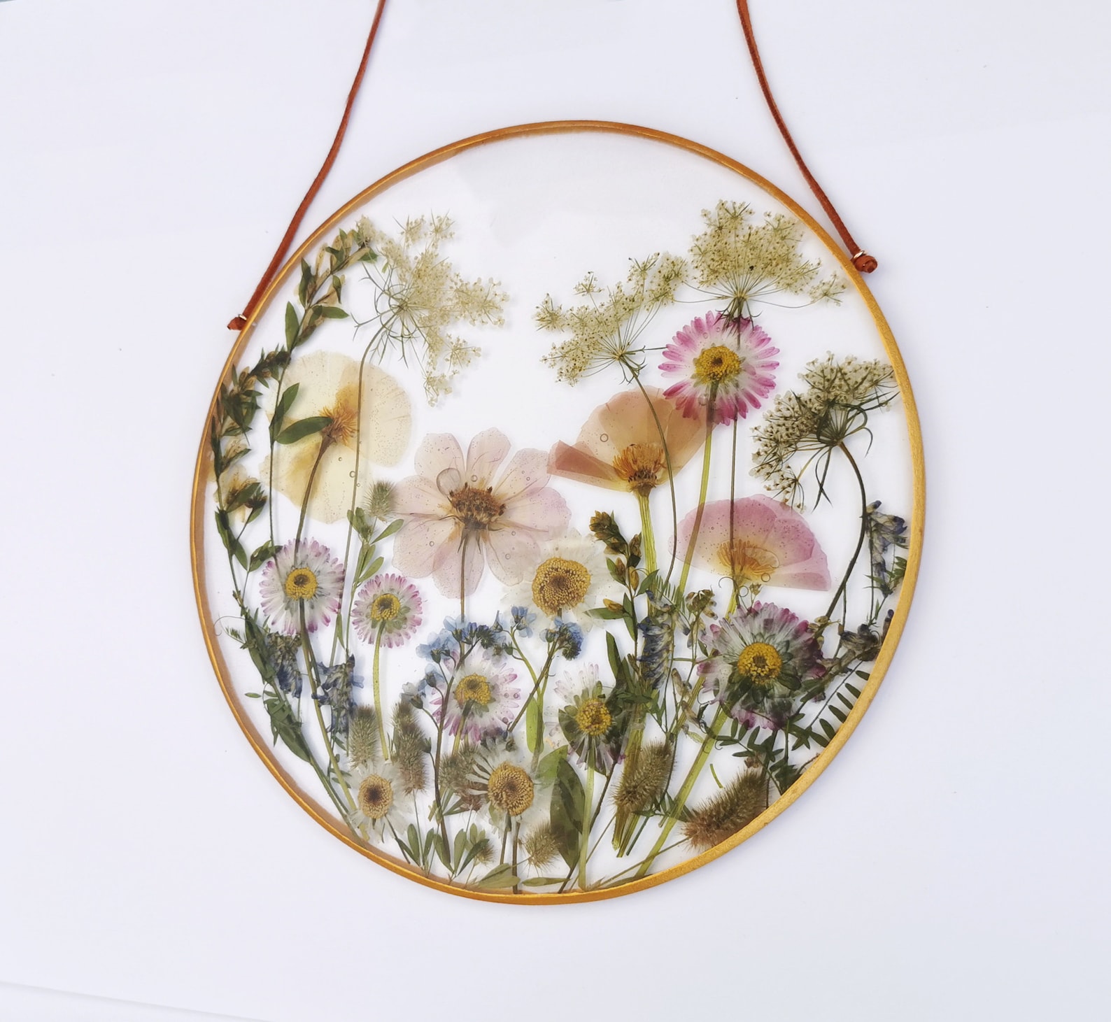 Pressed Flower Art Flower in Resin Framed Dried Flowers Wall Etsy