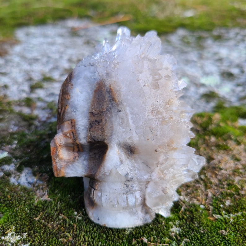 Quartz Crystal Rough Quartz Quartz Cluster Skull Quartz Skull Stone Skull Carving Quartz Clear Quartz Quartz Cluster Skull