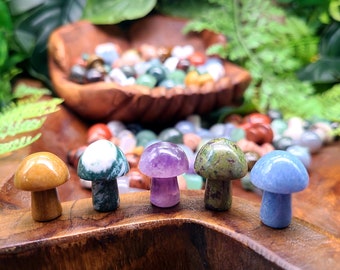Mushroom Crystal - Mini Mushroom - Intuitively Selected - Choose your Quantity - Crystal - Mushie - Crystal Mushroom - Miniature - Shroom