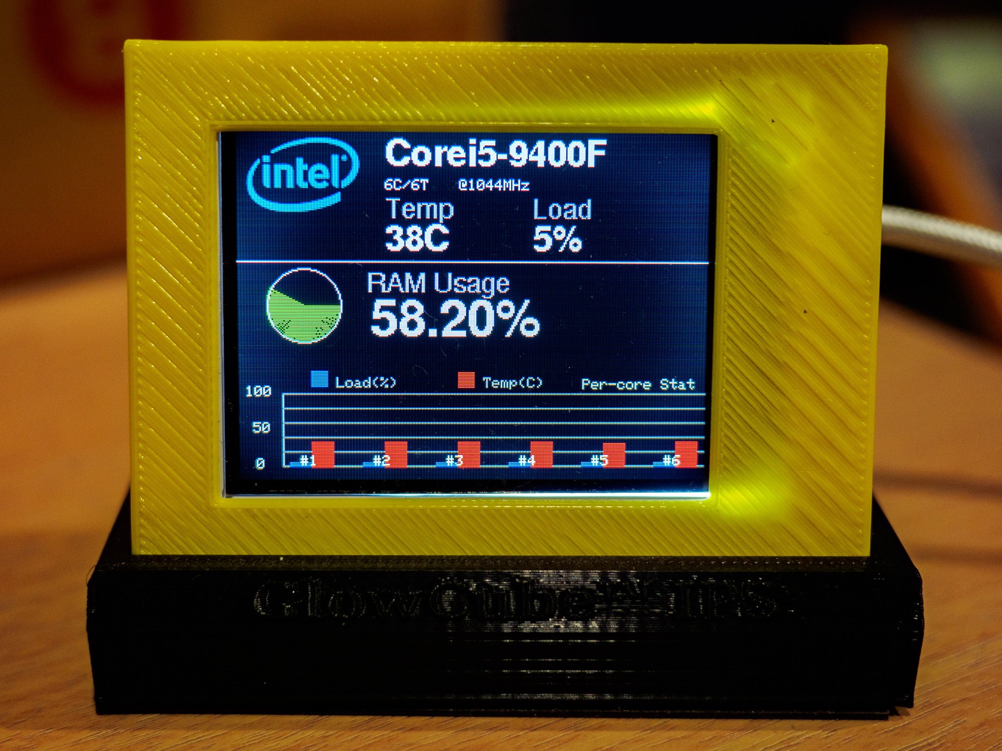 CPU GPU Usage Temp Monitor USB Programmed Board Mini Display - Etsy