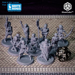 Full Skeleton Army Set or Single figure piece playset 28mm miniature mini 3d resin print DnD D&D Tabletop Display RPG Dungeon and Dragons