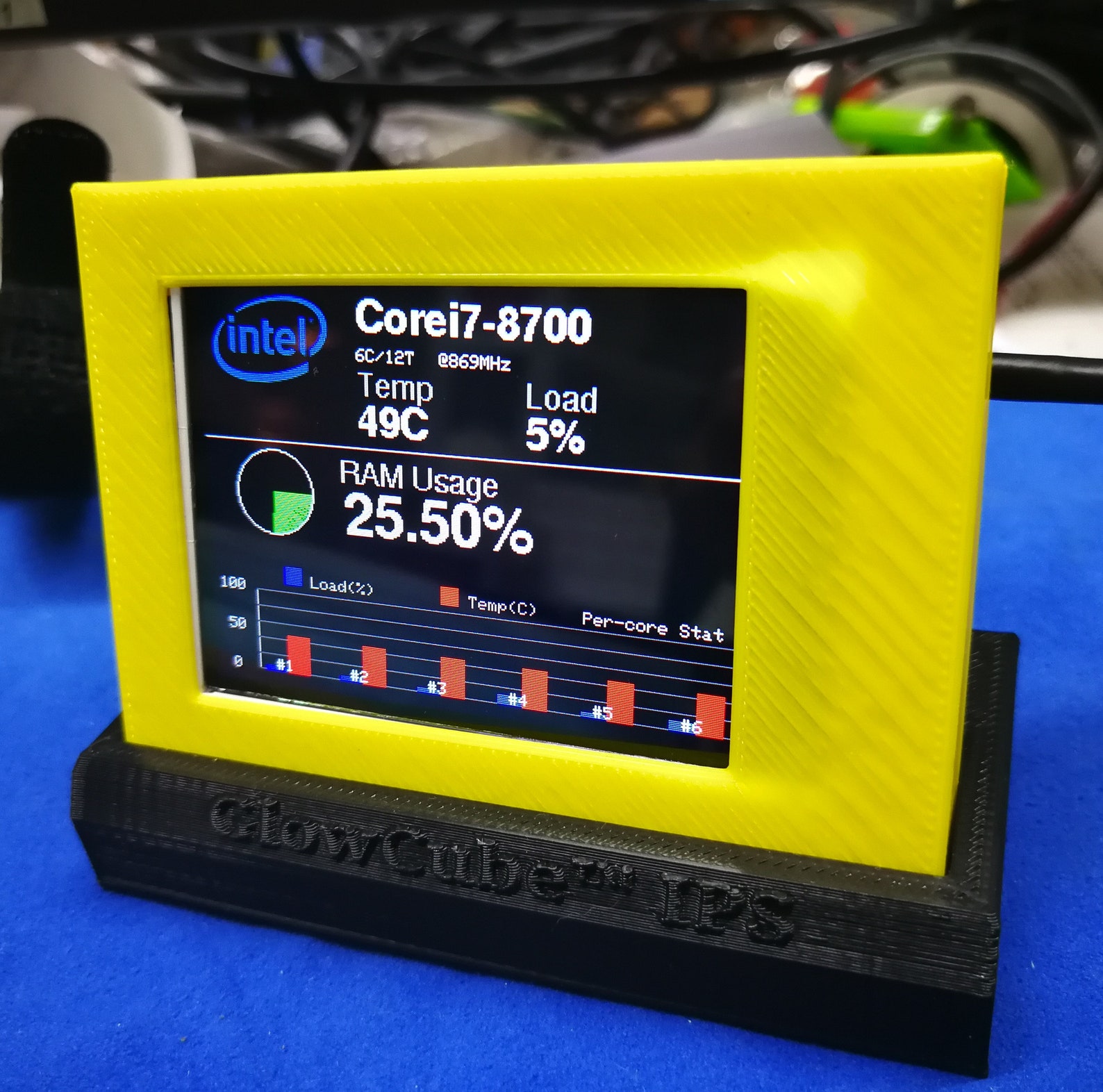 CPU GPU Usage Temp Monitor USB Programmed Board Mini Display Etsy