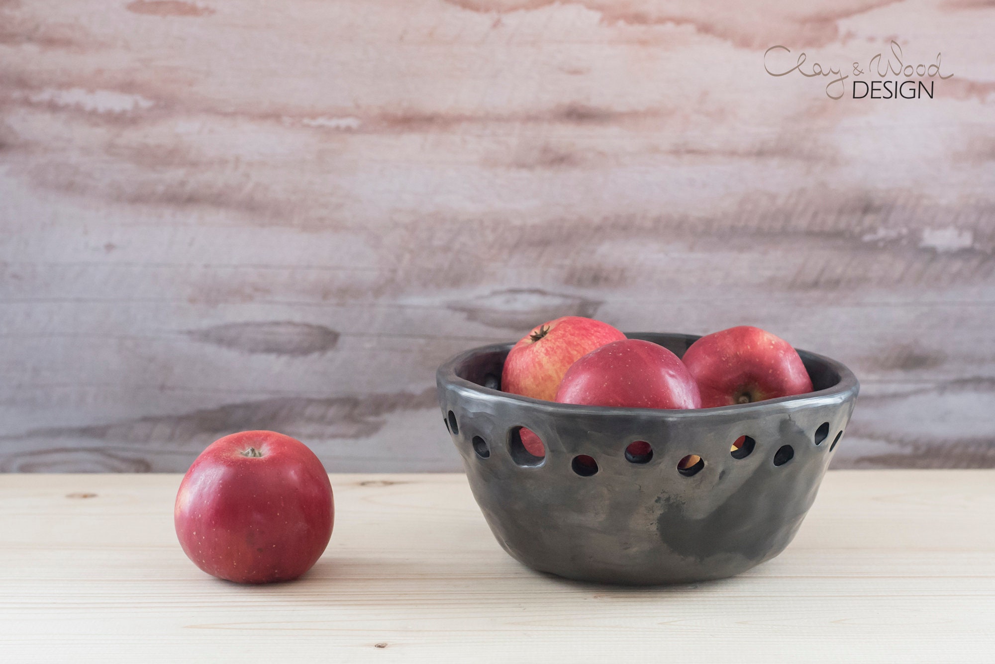 Black Ceramic Bowl With Decorative Holes. Handmade Pottery Etsy Israel