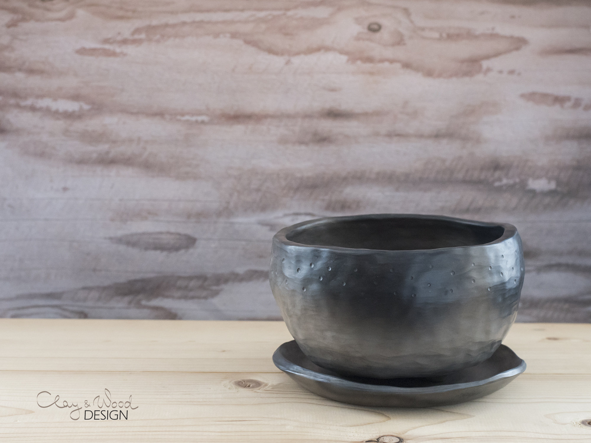 Handmade Black Pottery Pot for Plants. Ceramic Planter With Etsy