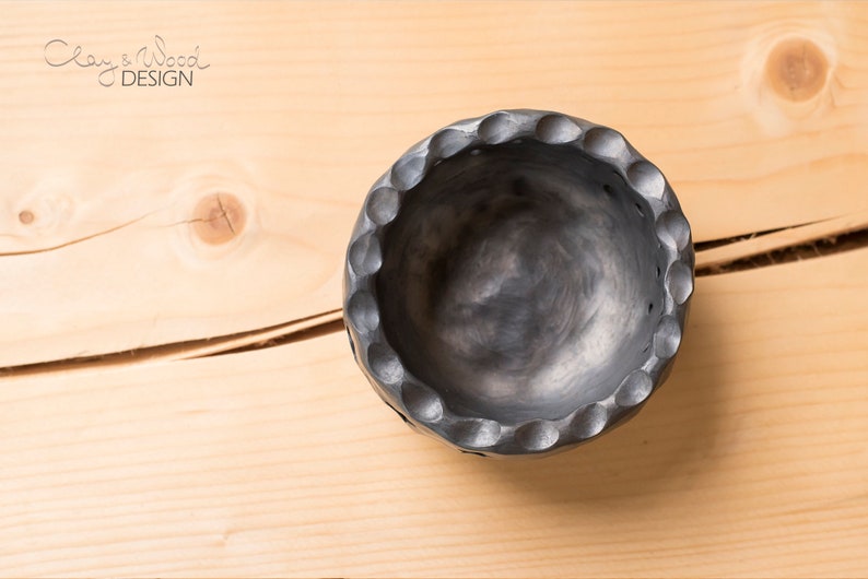 Black Ceramic Candle Holder With Holes in Shape of Stars and Etsy