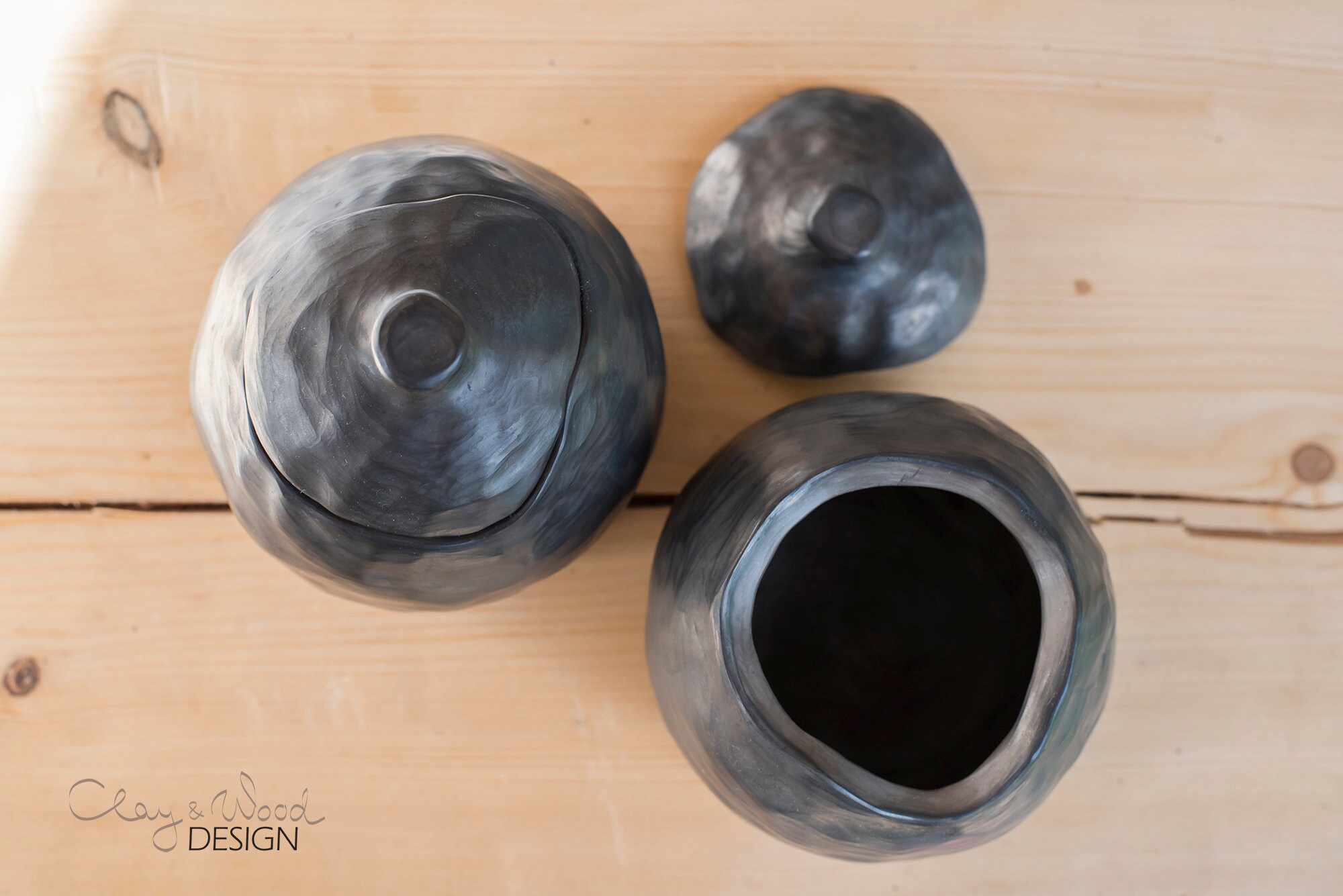 Handgemachter schwarzer Keramik topf mit Deckel. Topf aus | Etsy