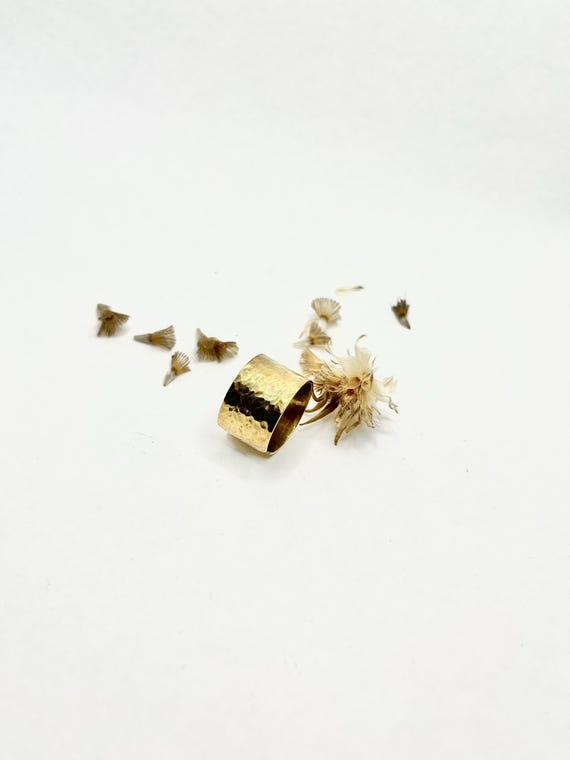 Adjustable Gold Brass Band Ring - Elegant and Versatile Design for Any Occasion, Special Gift & Trendy Accessory
