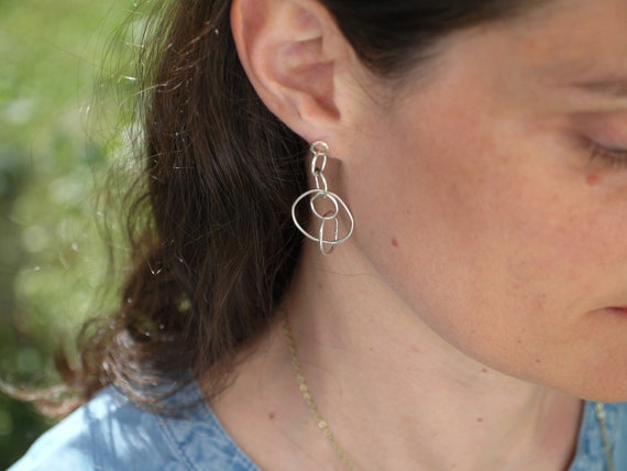 925 Silver Hoop Earrings - Elegant Stud Earrings, Fashion Jewelry, Perfect Gift for Any Occasion