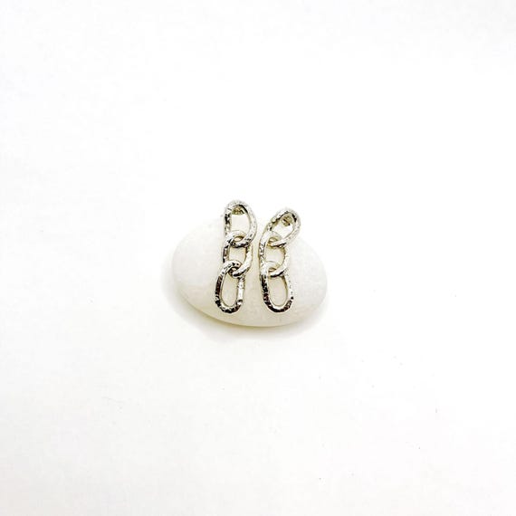 925 Sterling Silver Chain Earrings - Unique Handcrafted Design