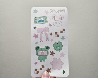 Cute gamer deco sticker sheet