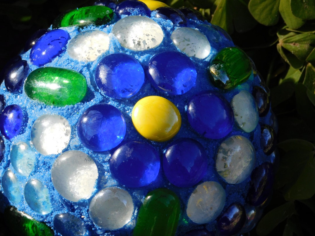 5.5 Sphere, Yard Art, Home Decorations, Orb, Table Art, Flower Pot Art, 8020 Etsy