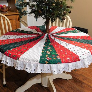 47 inch kerstboomrok, boomrok, kerstversieringen, kerstprints, vetergaatje, #5084