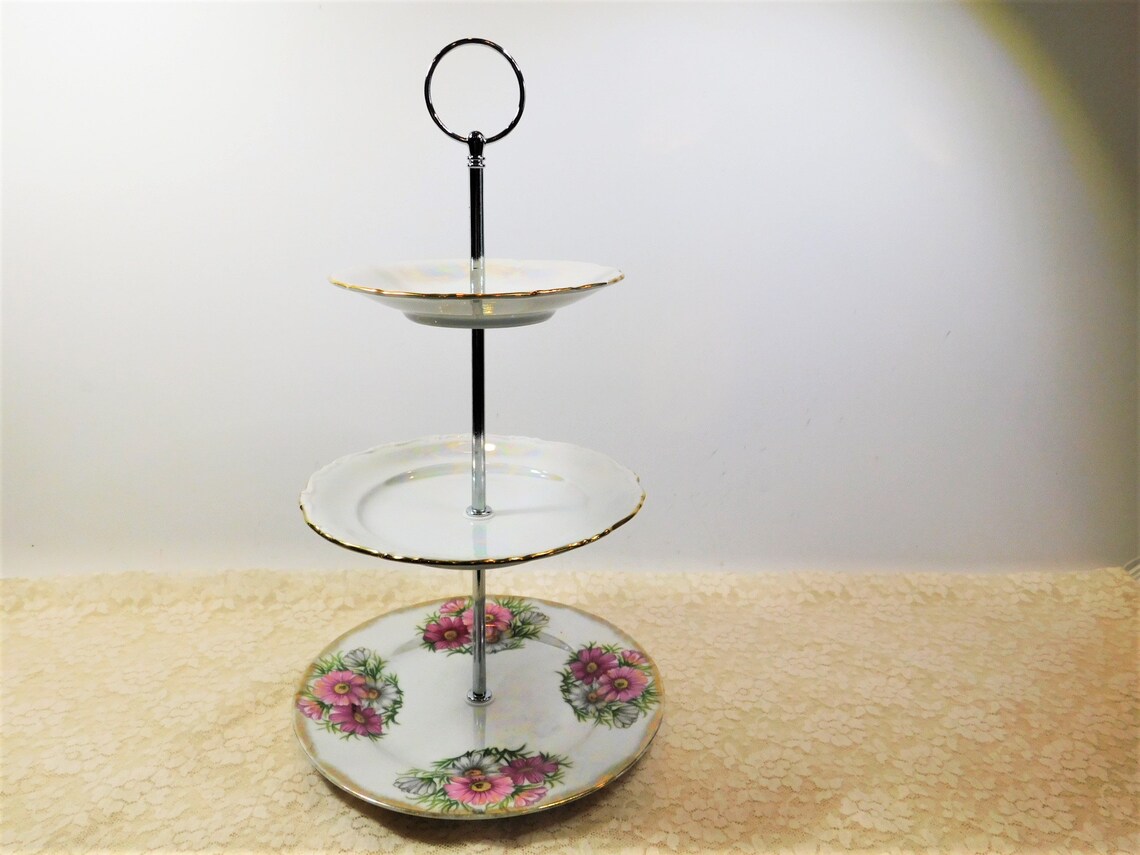 Tiered serving dishes tiered serving tray party trays Etsy