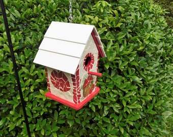mosaic bird house, birdhouse, bird lovers' gift, apple mosaic, yard decorations, teachers' gift