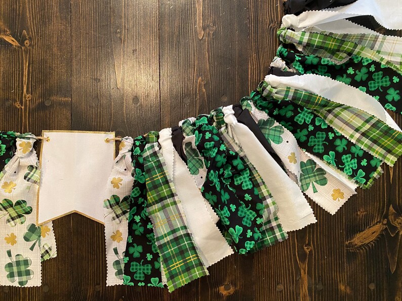 banner for boy clover st Patrick\u2019s day patty\u2019s day birthday banner Lucky One first birthday highchair banner green and black