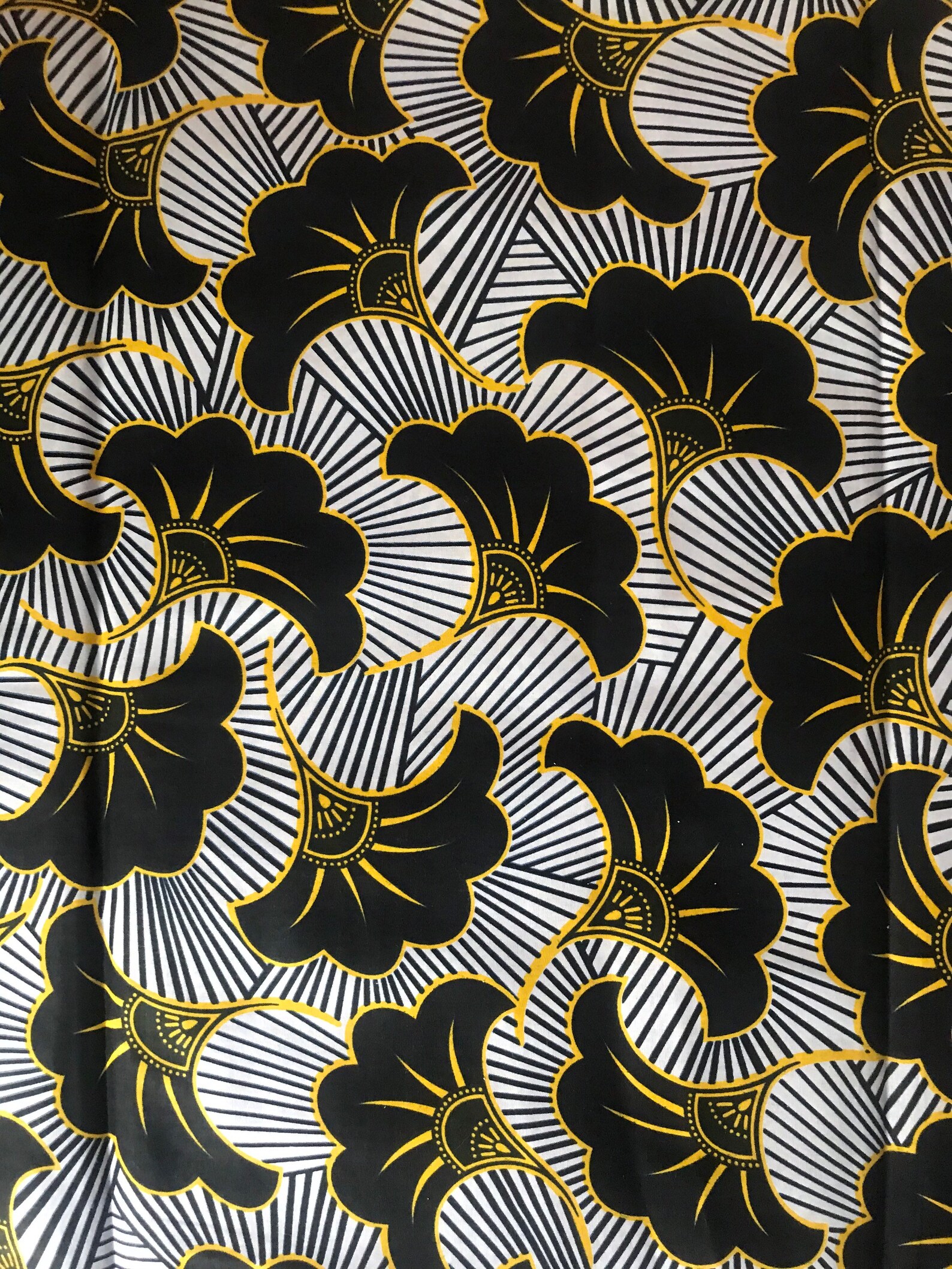Tissu Wax Africain 100coton à partir de 25cm motif noir blanc Etsy