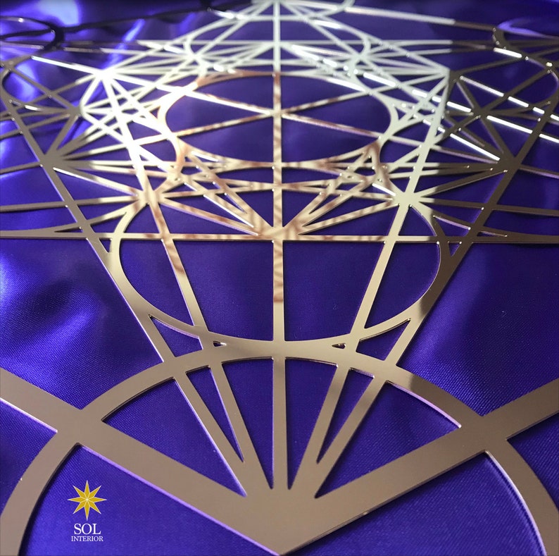 METATRON'S CUBE Wall Décor | Sacred Geometry Metal Art | Gold Spiritual ...