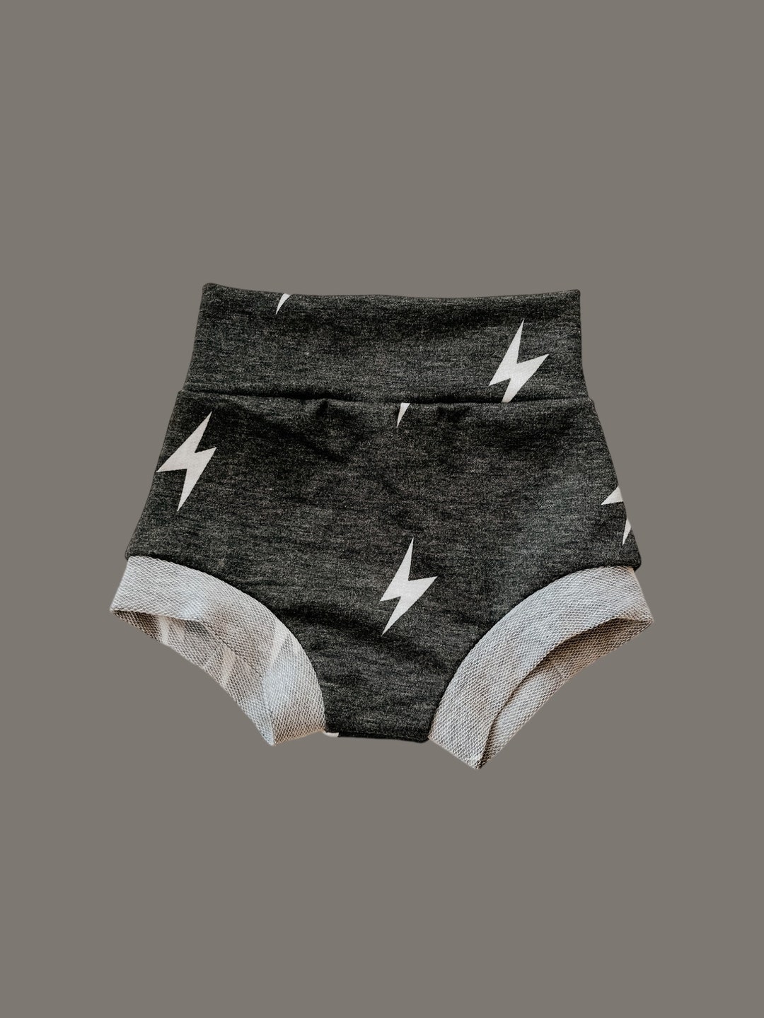 Lightning Bolt Shorts Gender Neutral Bummies High Waisted Etsy