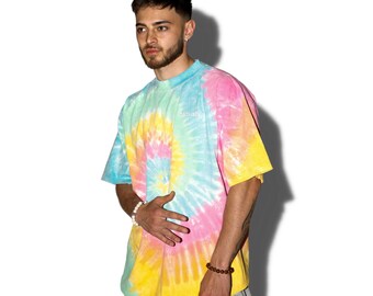 Mossify Tie-Dye T-Shirt | Plant Lover Streetwear | Oversized Fit Shirt | Vibrant Cotton Tee | Made to Order | Chill Plant Shirt Gift