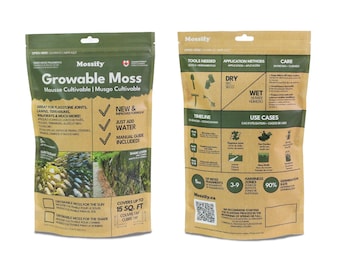 Fragmentos de musgo cultiváveis | Musgo para sol e sombra, ideal para gramados, terrários, lajes de pedra, paisagismo, calçadas e artesanato | Cobertura de solo prática e funcional