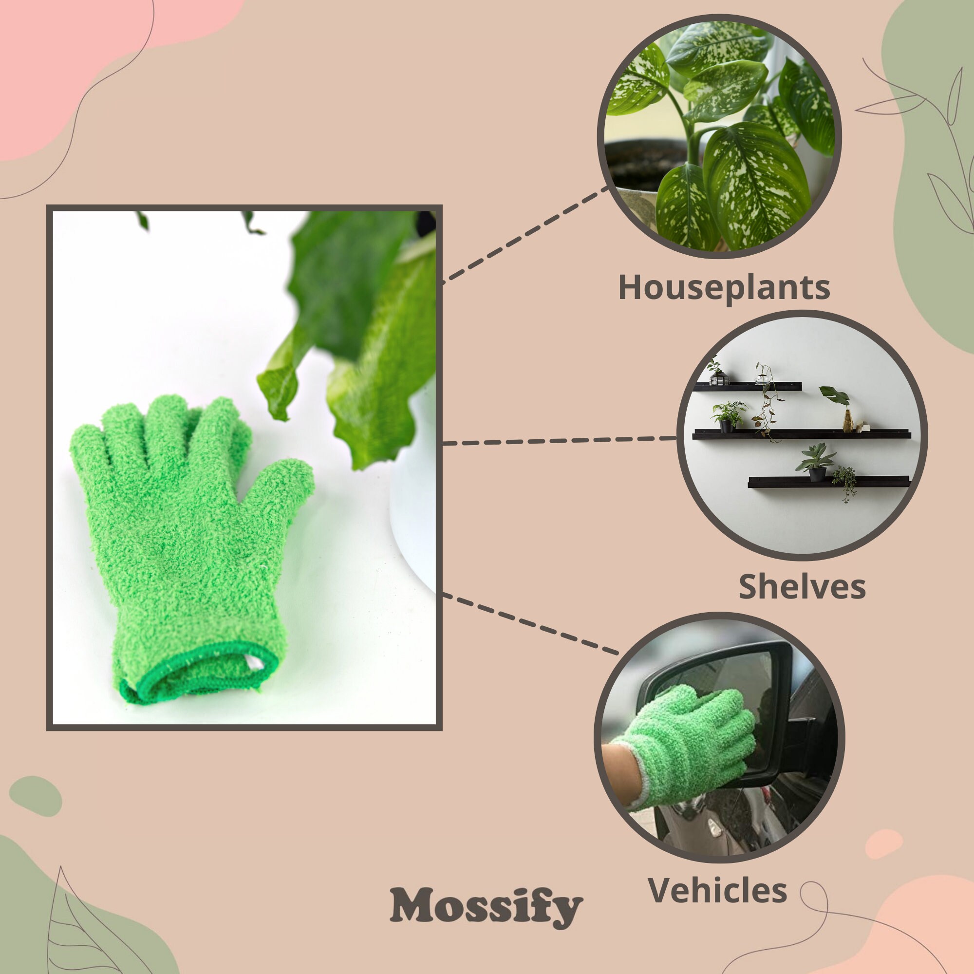  BLESS YOUR SOIL Microfiber Dusting Gloves for Plants : Premium,  Gentle, Traps Dust, Washable, Lint Free : Use with Big Leaf Energy  ready-to-use spray for houseplants : Health & Household