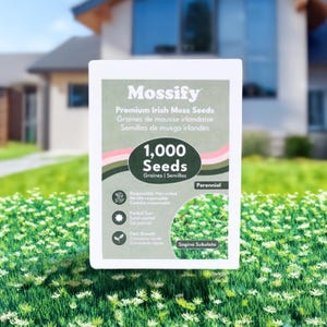 Premium Irish Moss Seeds - Sagina Subulata, Dense Green Carpet, Ground-Cover Flowers, Green Garden Filler, Ground Cover Seeds, Moss Seeds