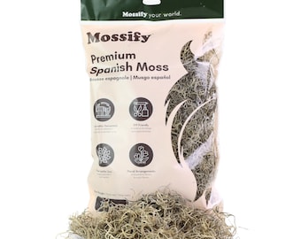 Premium Spanish Moss Dried - Floral Arrangements, Terrariums, Hanging Baskets, Crafts, Home Decor, Top Dressing - 75g, 150g and 500g