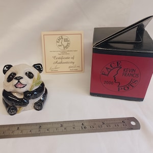 Kevin Francis Face Pot Panda Zhen Zhen Bamboo signed by Neil Eyre LE Antique Vintage Trinket Ring Coin Box MIB COA Rare