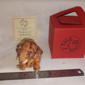 Kevin Francis Face Pot Taj the Indian Elephant Signed by Neil Eyre LE Antique Vintage Trinket Ring Coin Box MIB COA Rare