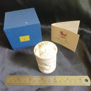 Mascott Direct Meerschaum Stag Trinket Ring Coin Box Hand Carved Antique Vintage Sea Foam Le MIB COA RARE M3