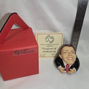 Kevin Francis Face Pot Tony Blair UK Prime Minister Political signed Neil Eyre LE Vintage Trinket Ring Coin Box MIB Coa Rare