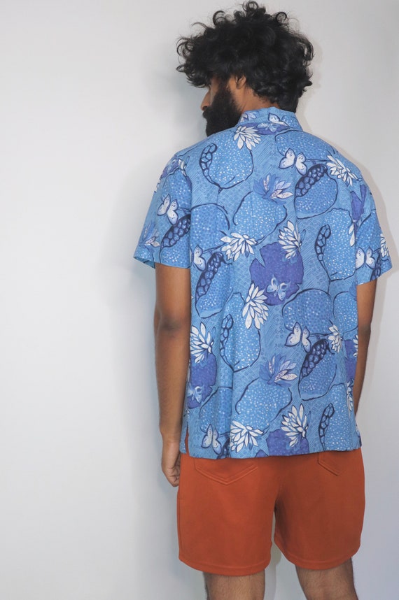 Vintage Butterfly effect Shirt - Button Down - 19… - image 2