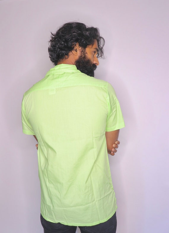 Vintage Neon Shirt - Button Down - 1980s to 1990s… - image 2