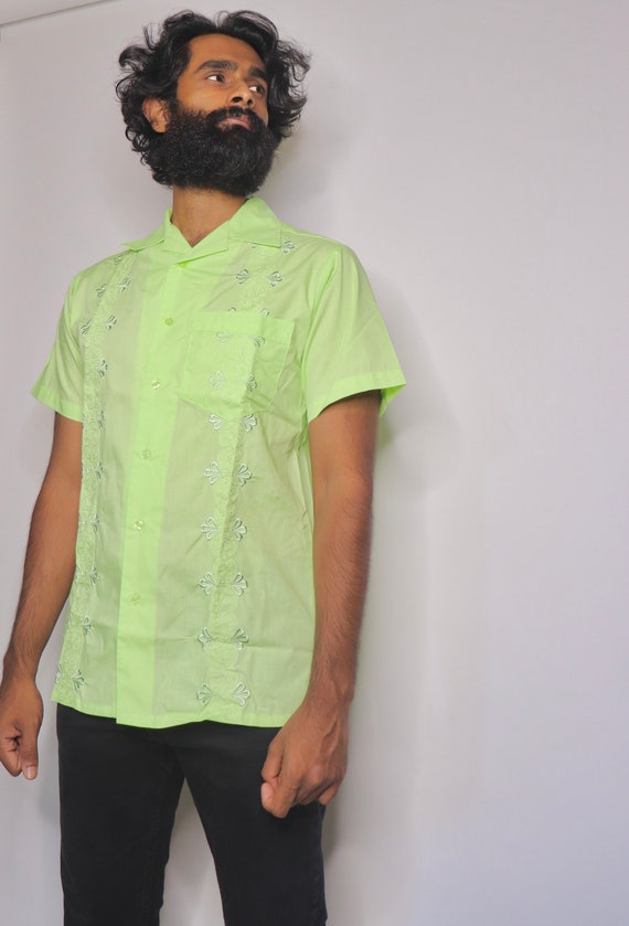Vintage Neon Shirt - Button Down - 1980s to 1990s… - image 5