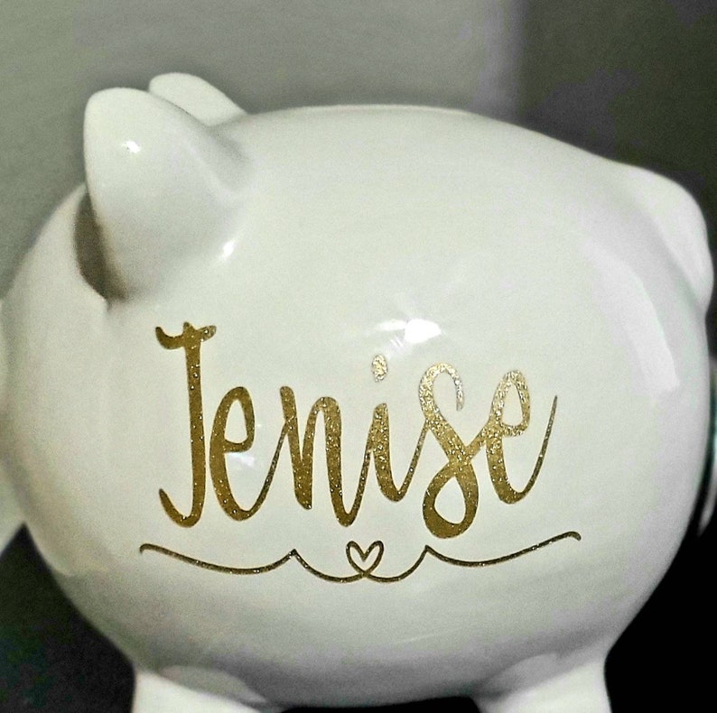 Piggy Bank With Name and Date, Personalized Kids Piggy Bank, Baby