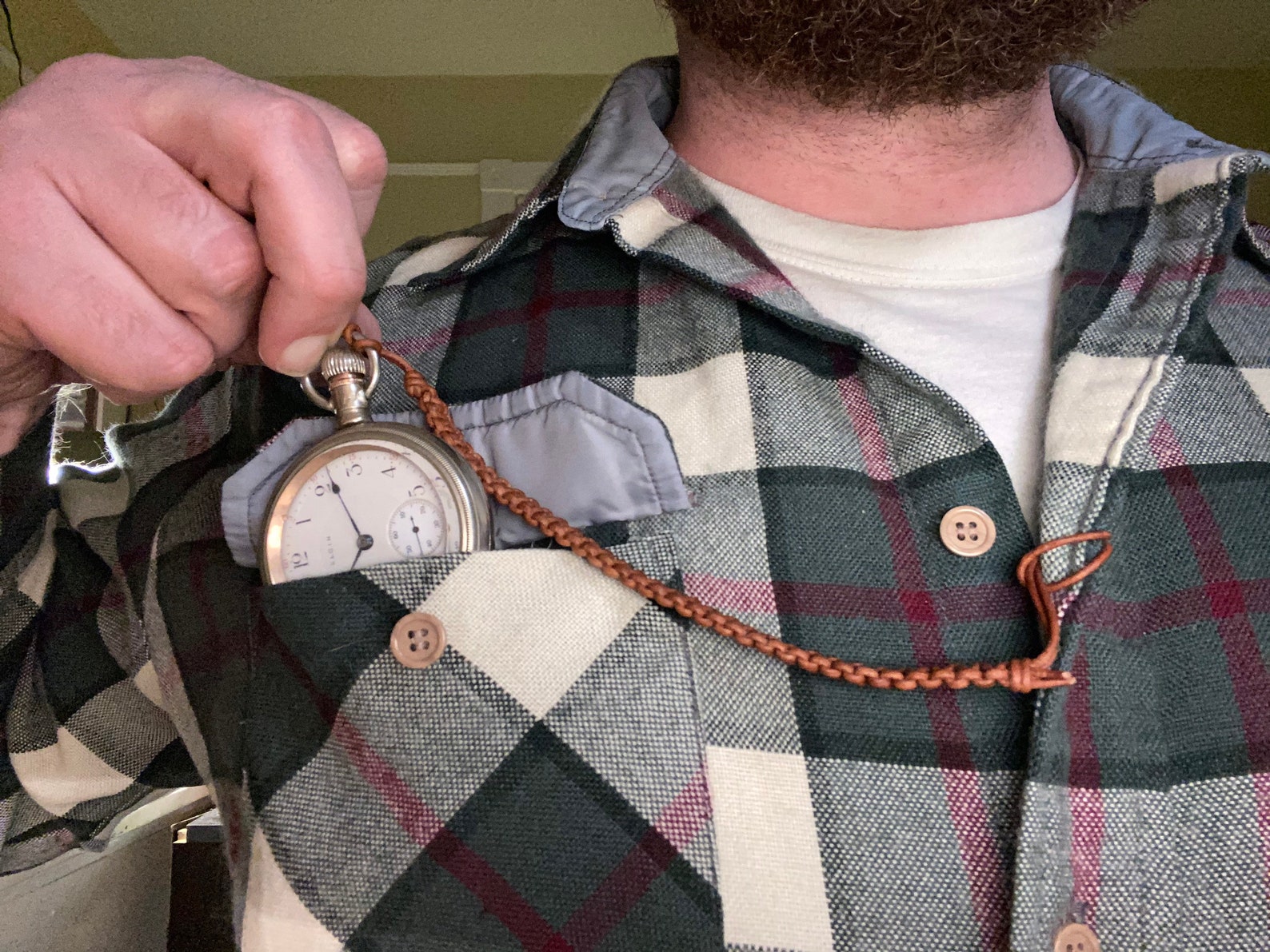 Woven Leather Pocket Watch Lanyards Etsy