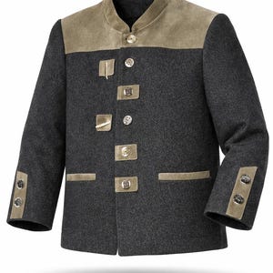 veste de chasse tyrolien bavarois vintage en loden, laine mélangée Hammerschmid, taille XL-2XL