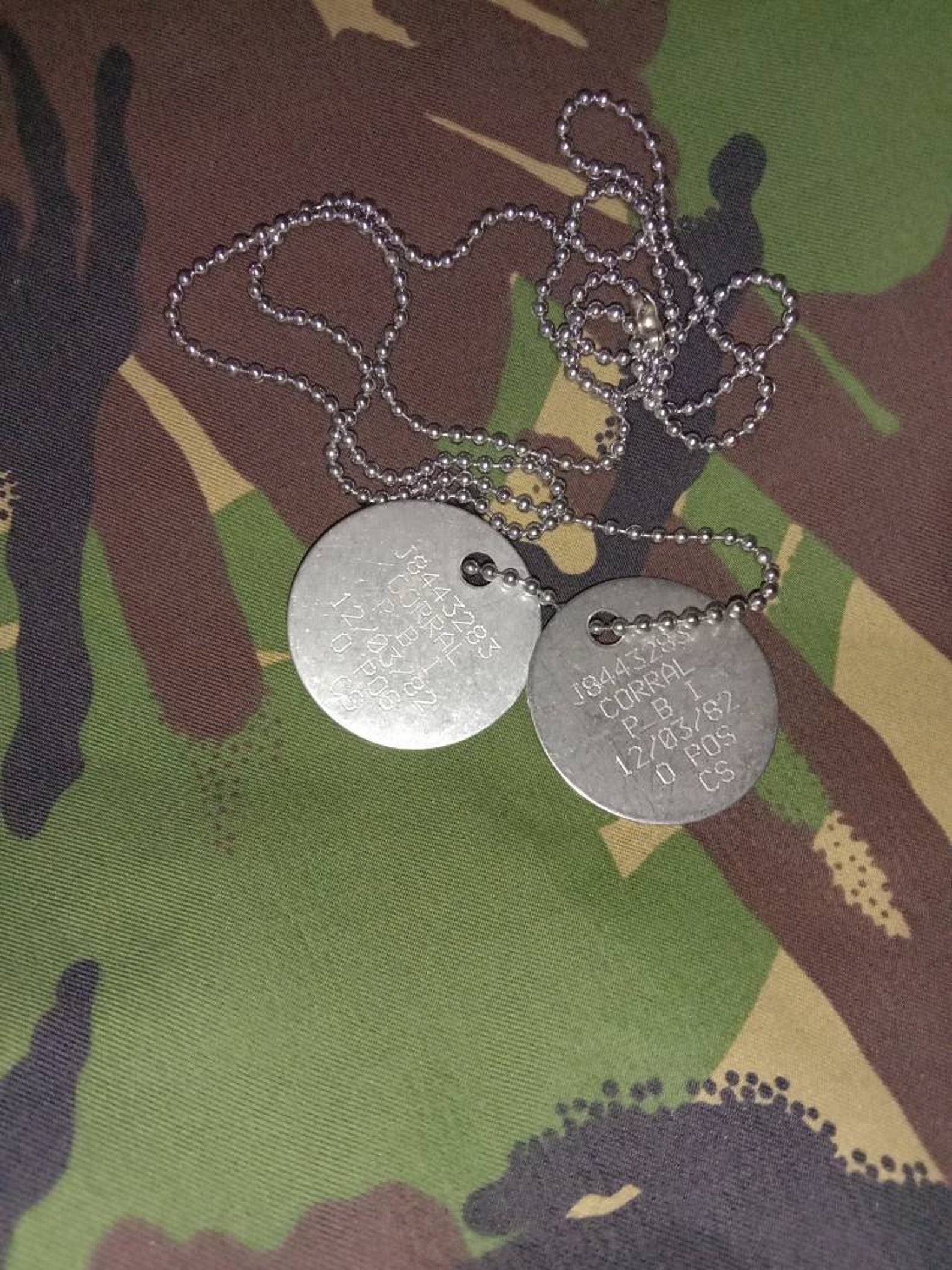 Original military surplus British army issue dog tags ID Etsy