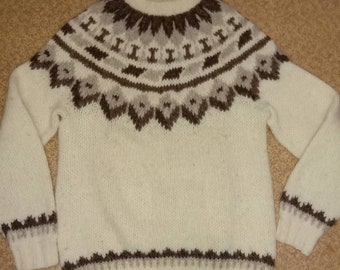 Runox Sweater - Etsy 【はこぽす対応商品】 Nordic RUNOX 80s pattern knit求心 pullover ニット/セーター