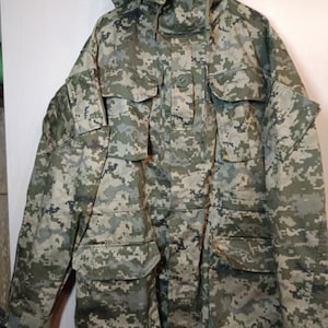 Britische Armee ETS Winddichter Kampfparka Kittel in Ukrainische Armee digital Camo MM14 Gr. 180/104 (L)