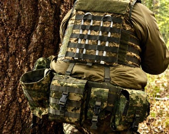 British Army Op Interflex Ukrainian Army rmy Warbelt, MM14 Camo PLCE Webbing with Pouches