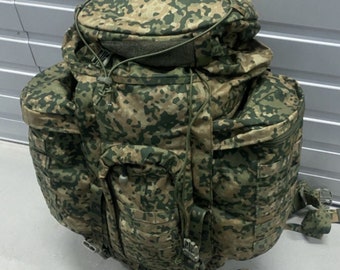 Original Dutch Army Military Backpack NFP Multitone Fractal Camouflage Combat Rucksack 60+20L  pre owned